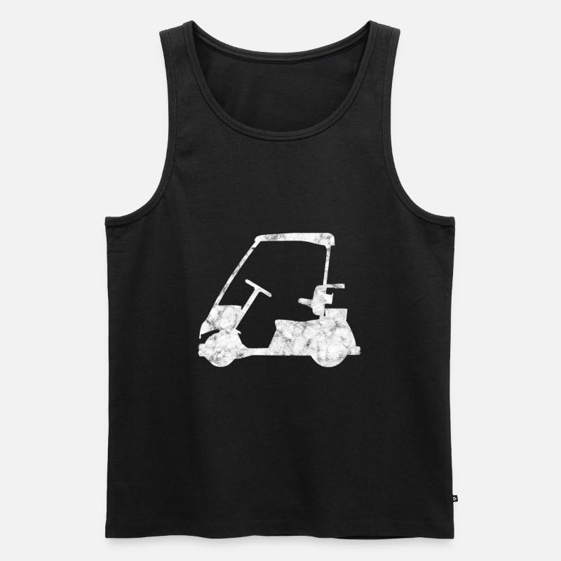 Golf - Männer Premium Bio Tank Top - Schwarz