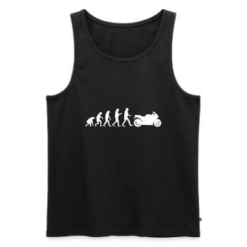 Motorrad Evolution Geschenk Motorradfahrer - Männer Premium Bio Tank Top - Schwarz - Vorne - AI Model Male 178 light (178cm)
