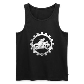 Motorradfahrer - Männer Premium Bio Tank Top - Schwarz - Vorne - AI Model Male 178 light (178cm)