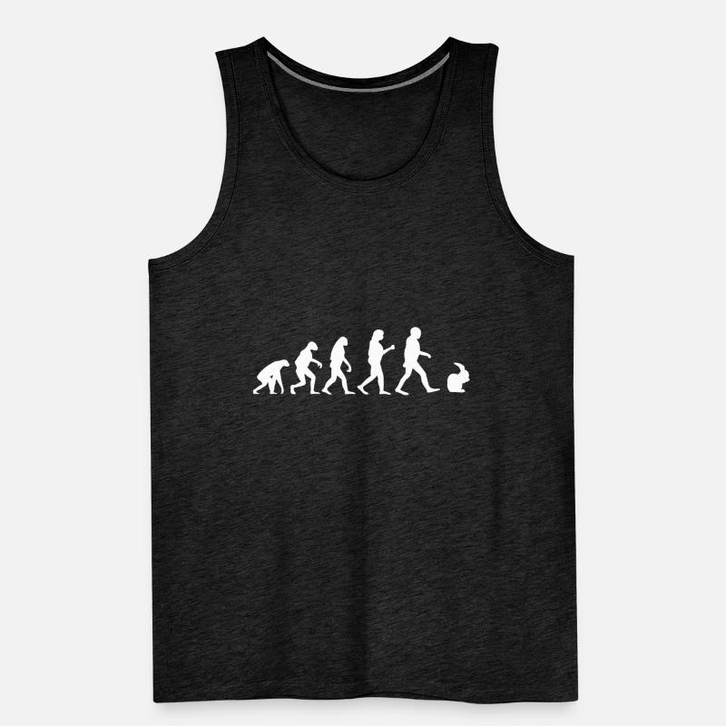 Rabbit pet evolution funny bunny Men's Premium Organic Tank Top