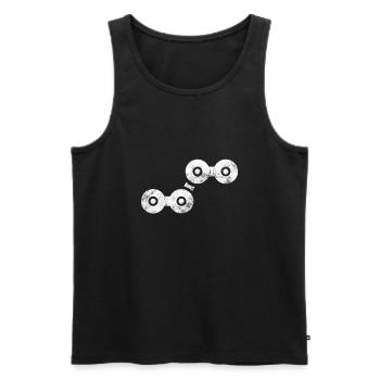 Fahrradfahrer Fahrrad Kette Fahrradfahren - Männer Premium Bio Tank Top - Schwarz - Vorne - Michal (187cm)