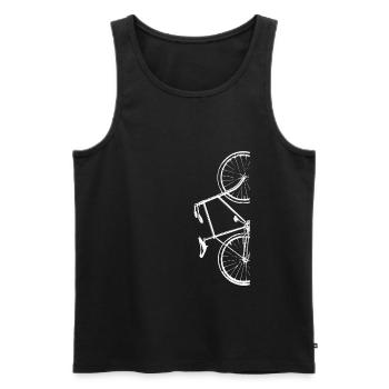 Biking Cycling Leisure - Men's Premium Organic Tank Top - black - Front - AI Model Male 178 light (178cm)