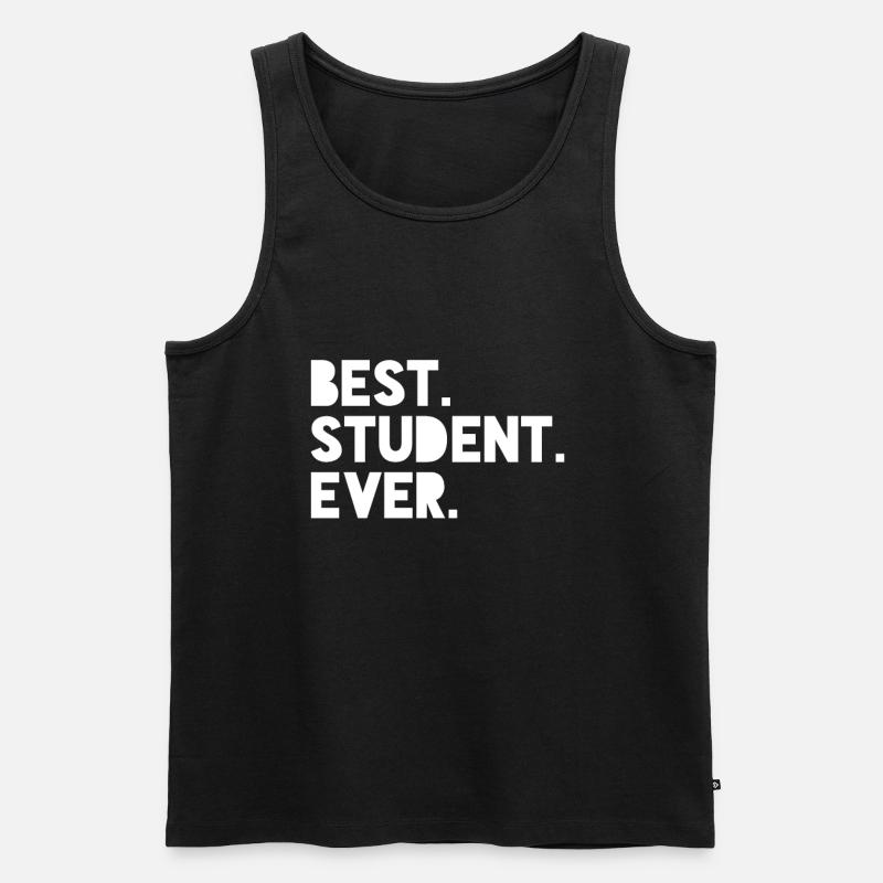 Student - Männer Premium Bio Tank Top - Schwarz