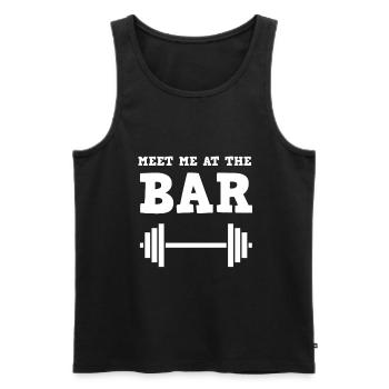 Gym fitness funny saying gym - Men's Premium Organic Tank Top - black - Front - Michal (187cm)