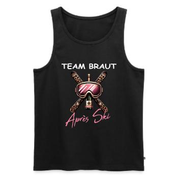 Apres Ski Party, Team Braut für After Ski JGA - Männer Premium Bio Tank Top - Schwarz - Vorne - Michal (187cm)