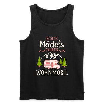Camping Mädels Wohnmobil Camper Campingplatz - Männer Premium Bio Tank Top - Schwarz - Vorne - Michal (187cm)