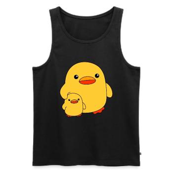 Baby Duck Child Sister Brother Ducks Siblings - Men's Premium Organic Tank Top - black - Front - AI Model Male 178 light (178cm)