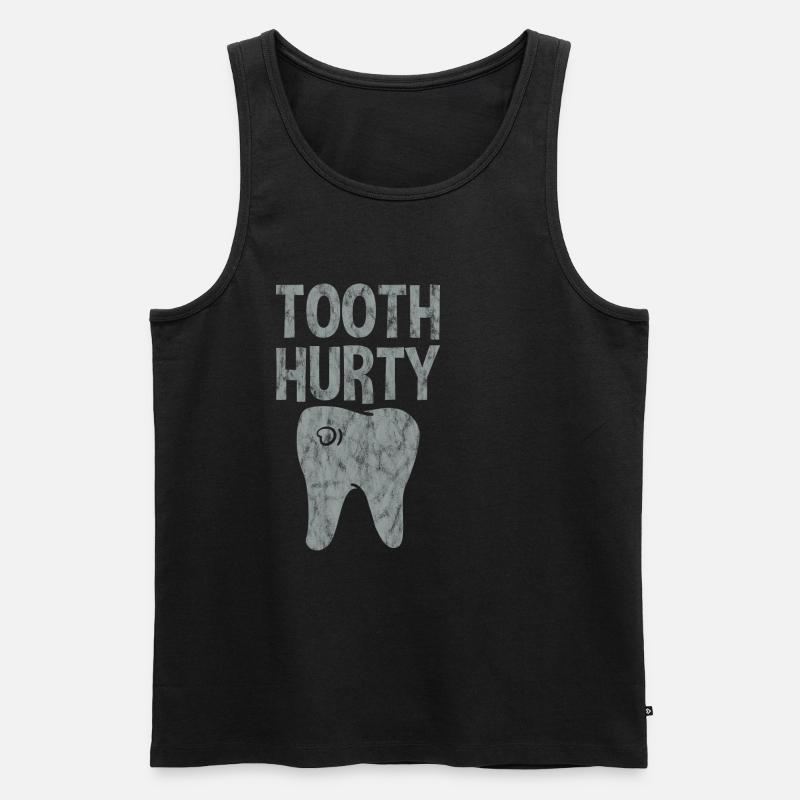 Tooth Hurty 3 - Männer Premium Bio Tank Top - Schwarz