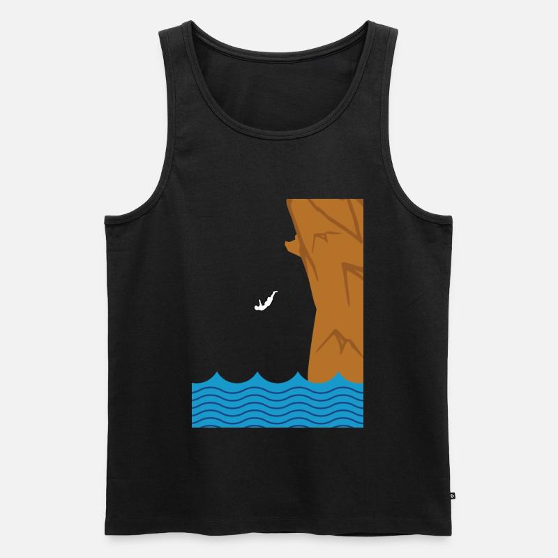 Klippenspringer Klippenspringen Geschenkidee - Männer Premium Bio Tank Top - Schwarz