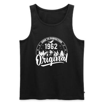 Original 1962 Vintage Geburtstagsgeschenk 1962 - Männer Premium Bio Tank Top - Schwarz - Vorne - Michal (187cm)