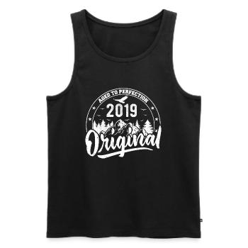 Original 2019 Vintage Birthday Gift 2019 - Men's Premium Organic Tank Top - black - Front - Michal (187cm)