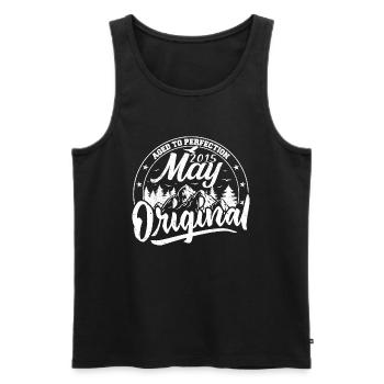 Mai 2015 Geburtstag Mai 2015 Geschenk Mai 2015 Mai - Männer Premium Bio Tank Top - Schwarz - Vorne - Michal (187cm)