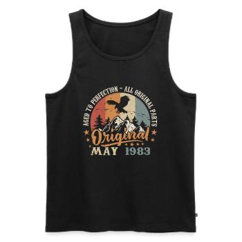 May 1983 Birthday Gift 1983 May - May 1983 - Men's Premium Organic Tank Top - black - Front - Michal (187cm)