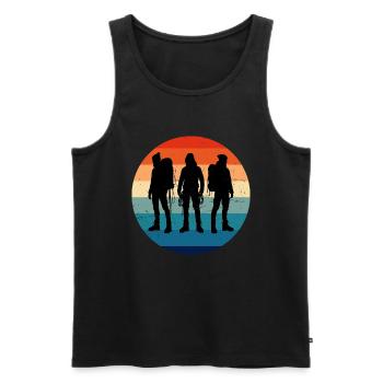 Bouldering Climber Boulder Climber Men - Men's Premium Organic Tank Top - black - Front - Michal (187cm)