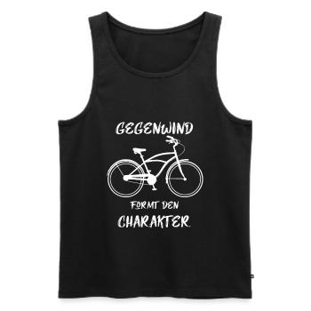 Gegewind Forms The Character Bike T-Shirt - Men's Premium Organic Tank Top - black - Front - AI Model Male 178 light (178cm)