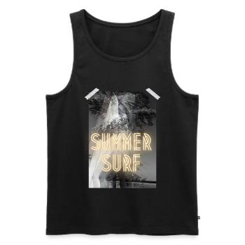 SUMMER SURF - CADEAU ETE POUR HOMME FEMME ENFANT - Débardeur bio Premium Homme - noir - Devant - Michal (187cm)