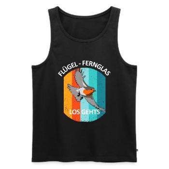 Vogelbeobachtung Vögel Beobachten Birding Vogel - Männer Premium Bio Tank Top - Schwarz - Vorne - Michal (187cm)