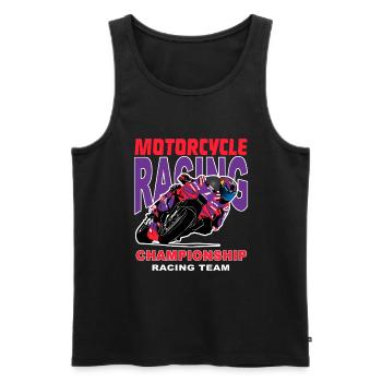 Motorcycle Racing - Superbike - Men's Premium Organic Tank Top - black - Front - AI Model Male 178 light (178cm)