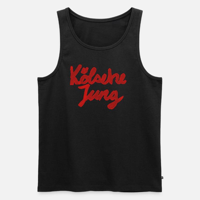 Köln Kölsche Jung cologne boy - Männer Premium Bio Tank Top - Schwarz