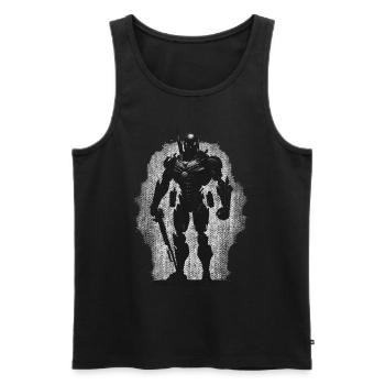 Robot tueur Robot tueur - Débardeur bio Premium Homme - noir - Devant - AI Model Male 178 light (178cm)