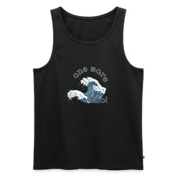 One More Wave Tho! Japanische Welle Surf Vibes - Männer Premium Bio Tank Top - Schwarz - Vorne - AI Model Male 178 light (178cm)