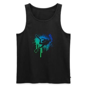 Taucher Scuba Taucher Free Dive Scuba Diver - Men's Premium Organic Tank Top - black - Front - Michal (187cm)