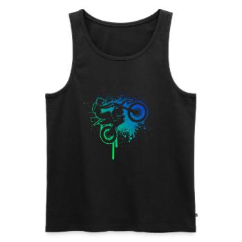 Dirt Bike Dirt Bike Women Dirt Biker Men - Men's Premium Organic Tank Top - black - Front - AI Model Male 178 light (178cm)