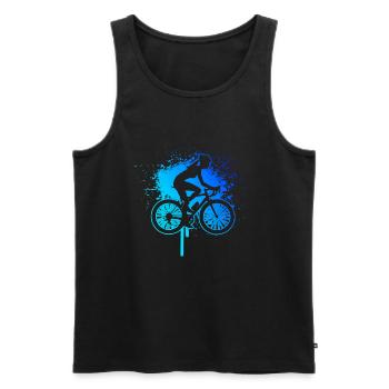 Vélo Cyclisme Cyclistes Cyclisme - Débardeur bio Premium Homme - noir - Devant - Michal (187cm)