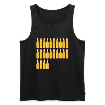 24 Beer Bottles - Beer - 24 Years - 24th Birthday - Men's Premium Organic Tank Top - black - Front - AI Model Male 178 light (178cm)
