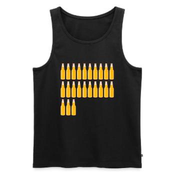 23 Bierflaschen - Bier - 23 Jahre - 23. Geburtstag - Männer Premium Bio Tank Top - Schwarz - Vorne - AI Model Male 178 light (178cm)