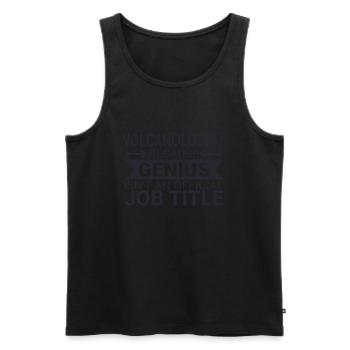 Volcanologist Genius Volcanology - Men's Premium Organic Tank Top - black - Front - Michal (187cm)