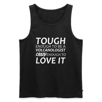Volcanologist crazy Volcanology - Men's Premium Organic Tank Top - black - Front - Michal (187cm)