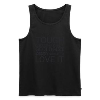 Géologue Crazy Geology - Débardeur bio Premium Homme - noir - Devant - Michal (187cm)