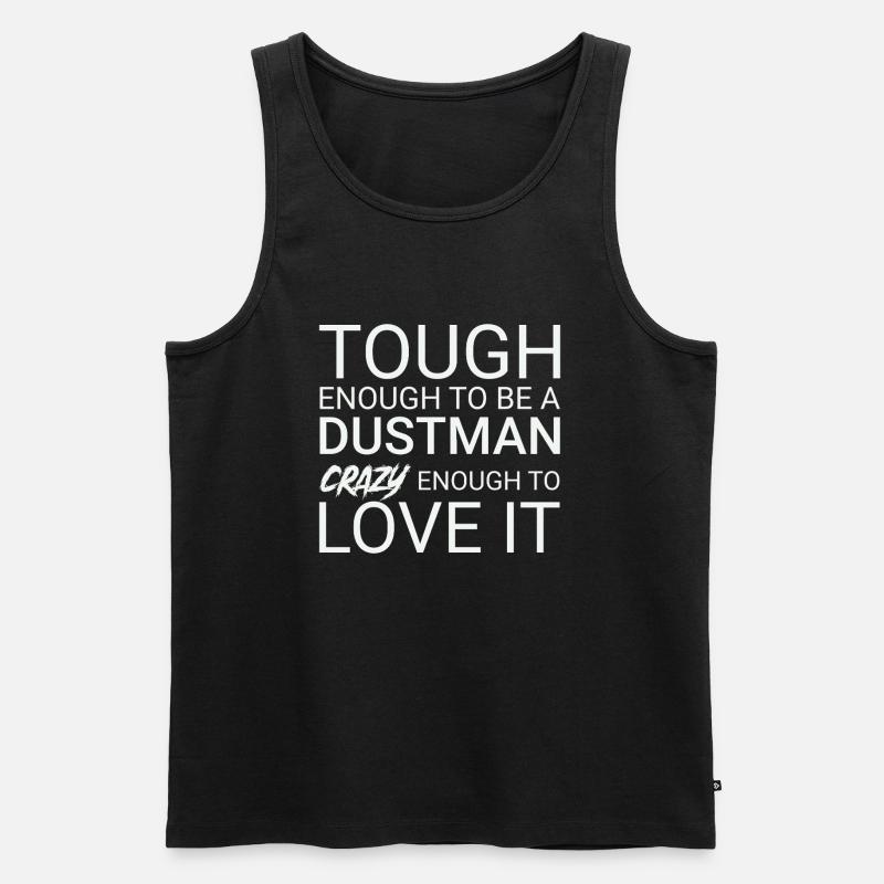 Dustman Crazy - Männer Premium Bio Tank Top - Schwarz