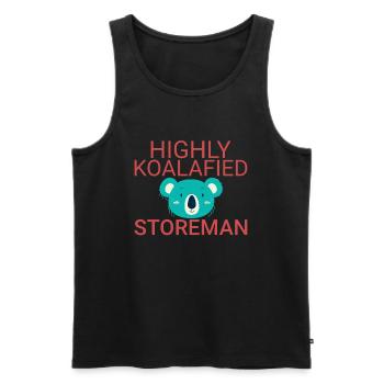 Storeman Koalafied - Men's Premium Organic Tank Top - black - Front - AI Model Male 178 light (178cm)