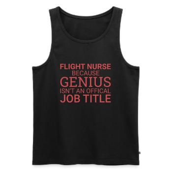 Flight Nurse Genius Luftrettung - Männer Premium Bio Tank Top - Schwarz - Vorne - AI Model Male 178 light (178cm)