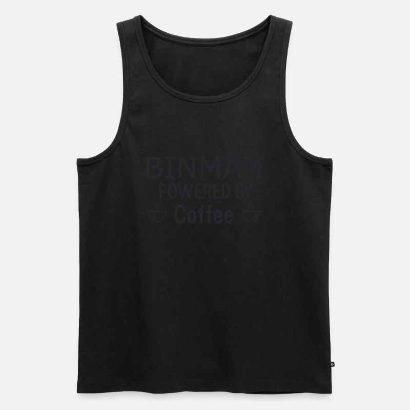 Binman Powered By Coffee - Männer Premium Bio Tank Top - undefined