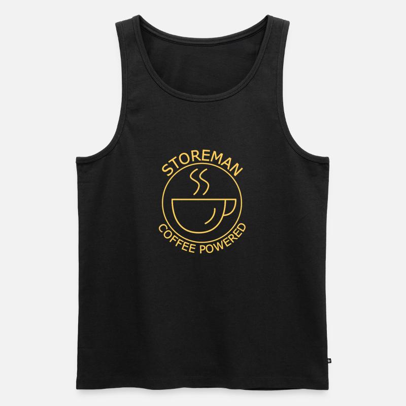 Storeman Coffee Powered - Männer Premium Bio Tank Top - Schwarz