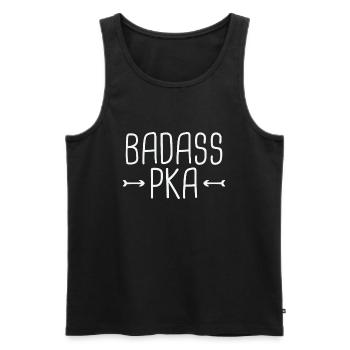 Pharmacie PKA Badass - Débardeur bio Premium Homme - noir - Devant - AI Model Male 178 light (178cm)
