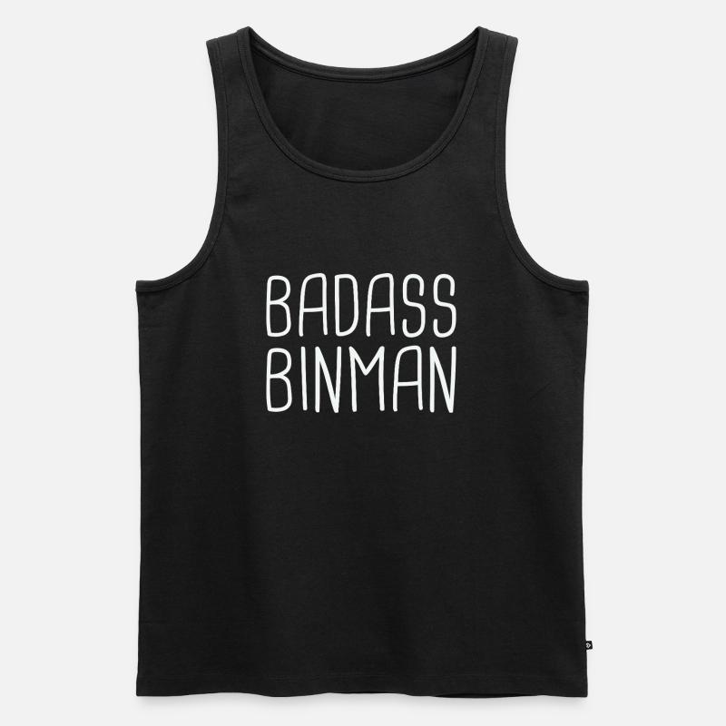 Binman Badass - Männer Premium Bio Tank Top - Schwarz
