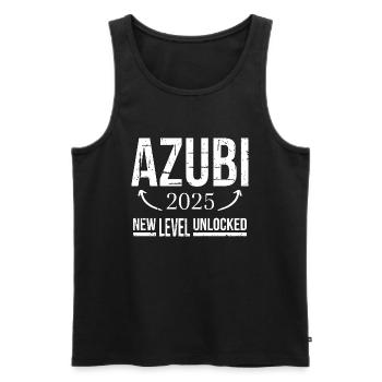 Azubi Geschenk Ausbildung 2025 Lehrling Spruch - Männer Premium Bio Tank Top - Schwarz - Vorne - Michal (187cm)