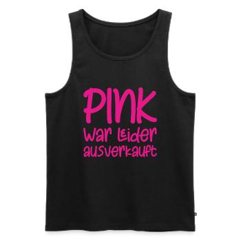 Pink war leider ausverkauft - Männer Premium Bio Tank Top - Schwarz - Vorne - Michal (187cm)