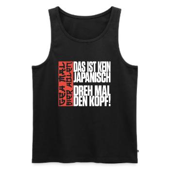 Das ist kein Japanisch Geh mal Bier holen Malle - Männer Premium Bio Tank Top - Schwarz - Vorne - AI Model Male 178 light (178cm)