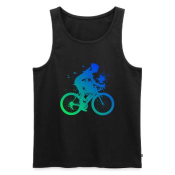 Vélo Cyclisme Vélo VTT Vélo de montagne - Débardeur bio Premium Homme - noir - Devant - Michal (187cm)