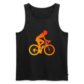 VTT Cyclisme Vélo Homme - Débardeur bio Premium Homme - noir - Devant - Michal (187cm)