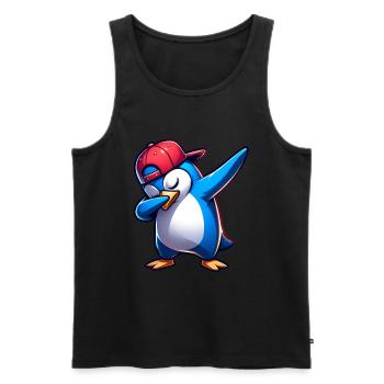 dabbing Pinguin dabbendes Tier Dab Geschenkidee - Männer Premium Bio Tank Top - Schwarz - Vorne - AI Model Male 178 light (178cm)