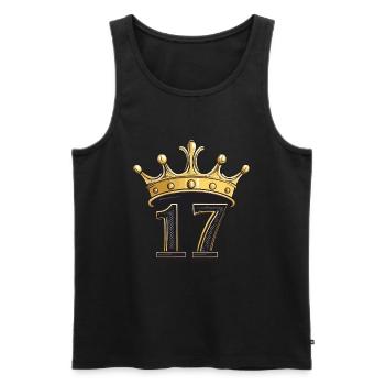 17 Zahl Krone - Männer Premium Bio Tank Top - Schwarz - Vorne - Michal (187cm)