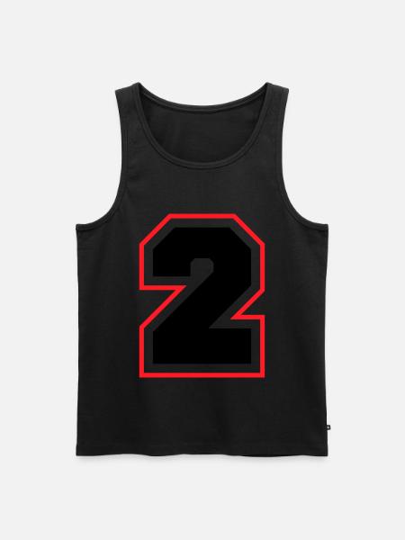 2 Zahl symbol - Männer Premium Bio Tank Top -