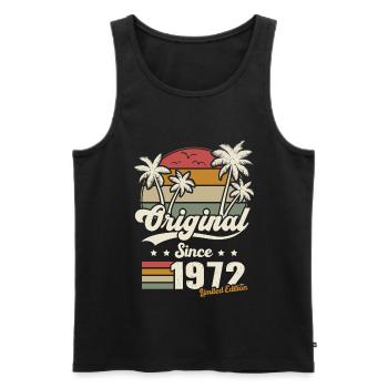 Geburtstagsgeschenk Frau Vintage Mann 1972 - Männer Premium Bio Tank Top - Schwarz - Vorne - Michal (187cm)