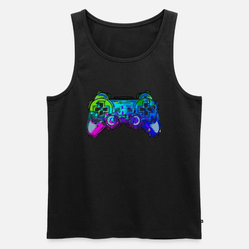 Game Controller Splash Gaming - Men's Premium Organic Tank Top - black